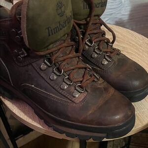 Timberland Men's Dark Brown Leather Waterproof Hiking Boots